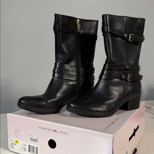 Bandolino women’s mid calf black bootie’s